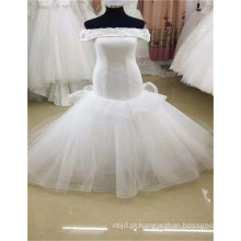 2017 Sexy Sweetheart Off-ombro Tulle Layered Hem Mermaid Graceful Wedding Dress